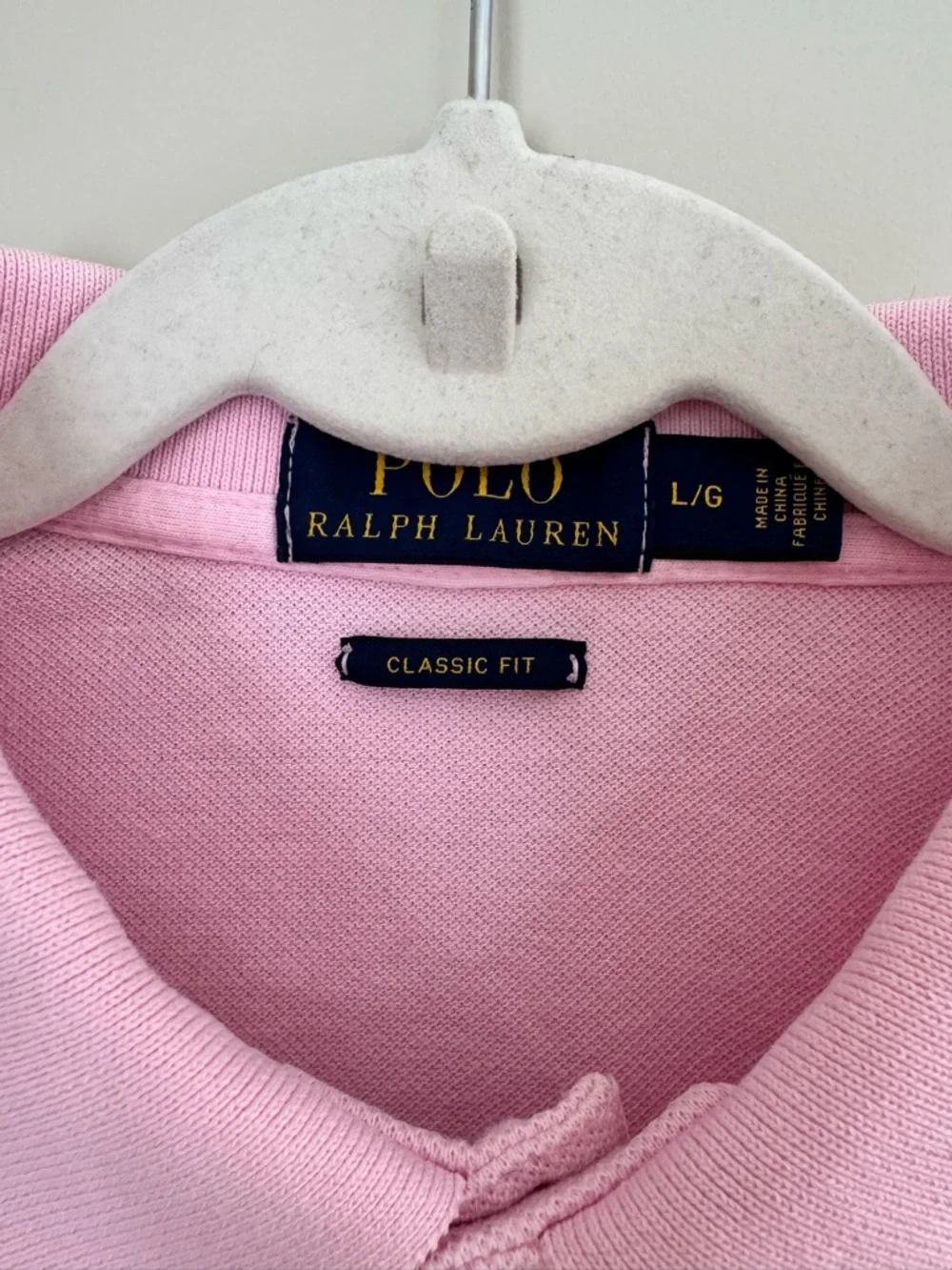 Polo Ralph Lauren Classic Fit Solid Pink Mesh Polo Shirt Pony Logo Size L